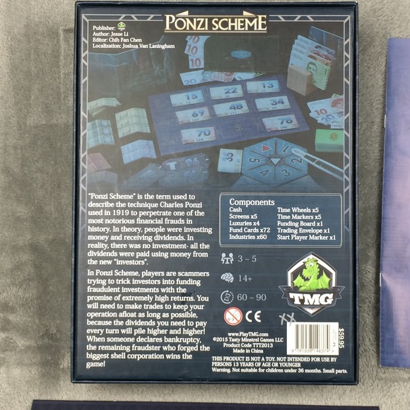 Ponzi Scheme Board Game TMG Tasty Minstrel Games OOP - Picture 8 of 10